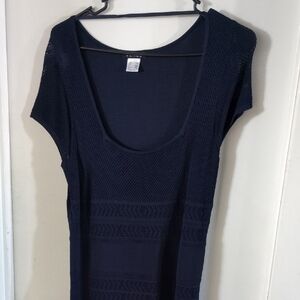 Navy Blue Knit Dress